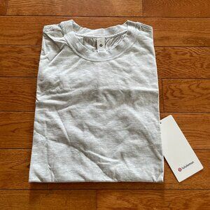 NWT Lululemon All Yours Short Sleeve Shirt Cotton HCUG Heathered Grey Size 6